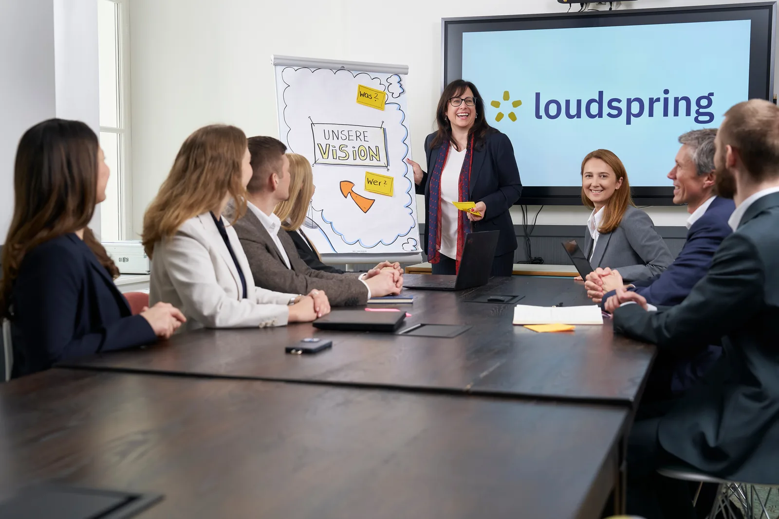 loudspring team running a vision workshop with clients